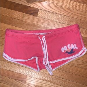 Vintage Y2K Hollister Micro Mini Booty Shorts Sweat Logo